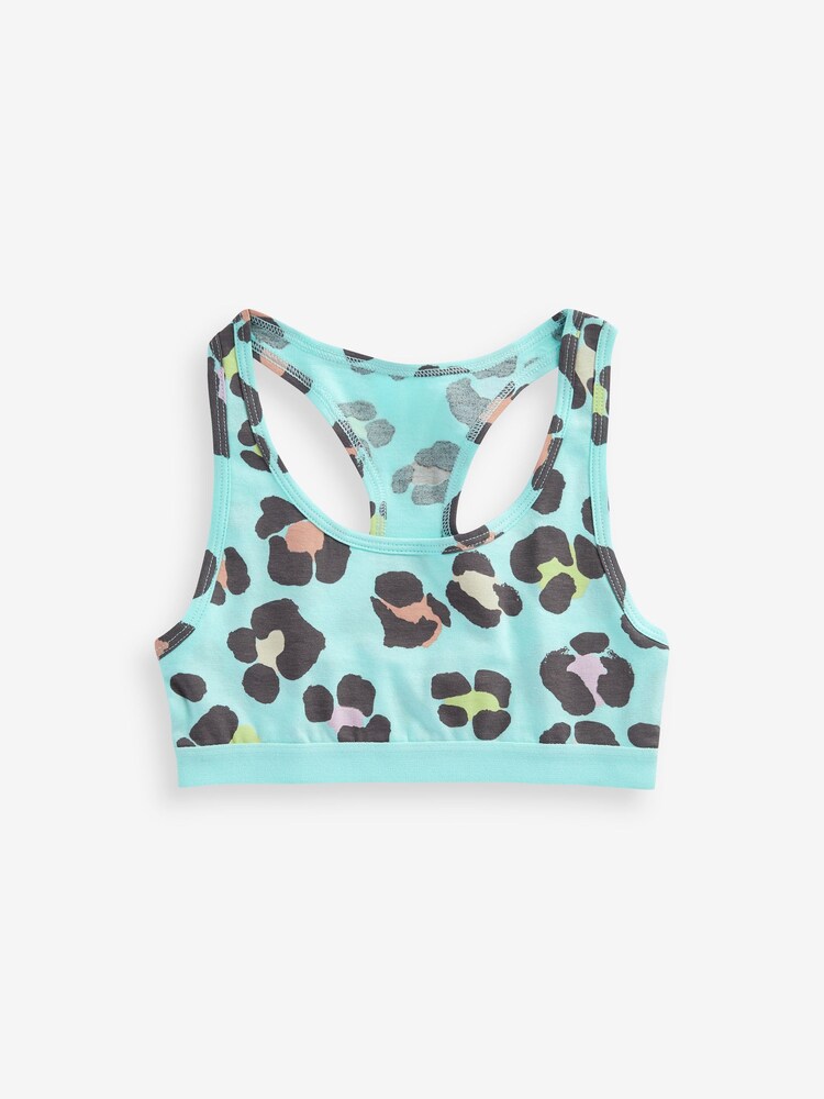 Bright Animal Print Racer Back Crop Tops 3 Pack (5-16yrs) - Image 2 of 6