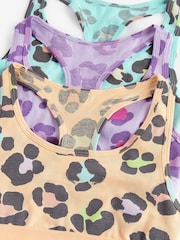 Bright Animal Print Racer Back Crop Tops 3 Pack (5-16yrs) - Image 6 of 6