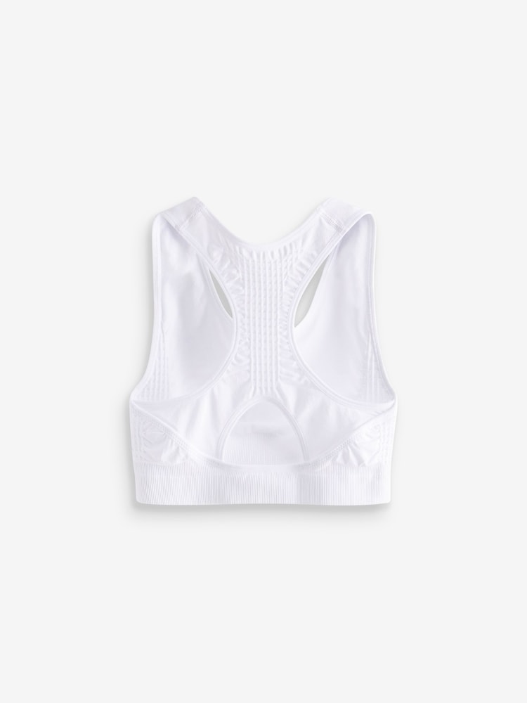 White Racer Sports Bra (7-16yrs) - Image 2 of 3