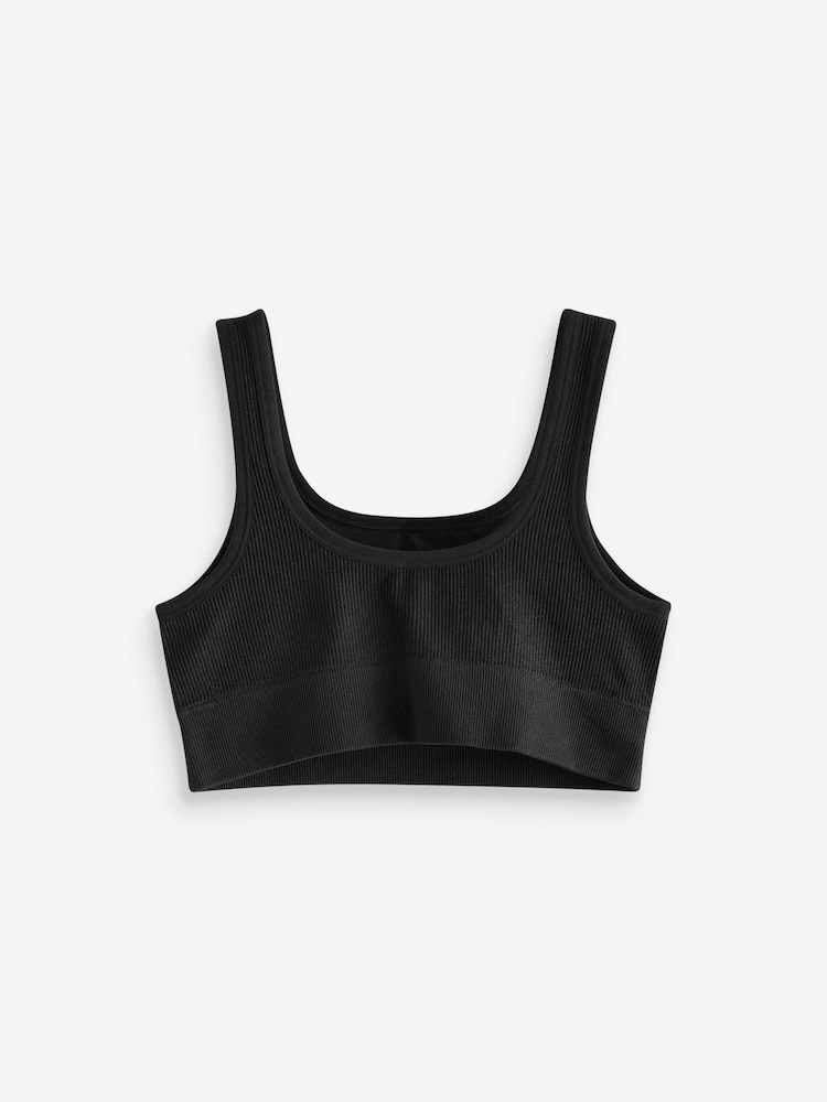 Black Seamfree Crop Top 1 Pack (7-16yrs) - Image 2 of 3