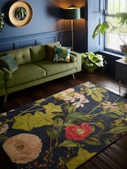 Blue Clarke & Clarke Passiflora Rug - Image 1 of 4
