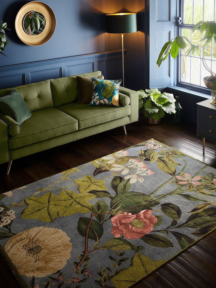 Pink Clarke & Clarke Passiflora Rug - Image 1 of 4