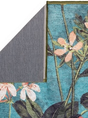 Teal Blue Clarke & Clarke Passiflora Rug - Image 3 of 4