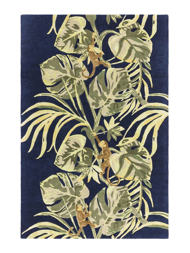 Blue Clarke & Clarke Monkey Business Rug - Image 2 of 4