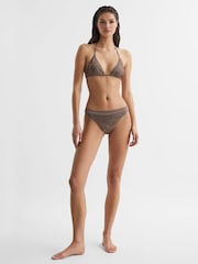 Reiss Mink Tyra Embellished Halter Bikini Top - Image 6 of 6