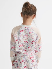 Reiss Pink Print Billy Floral Printed Crew Neck Jumper - Image 5 of 6
