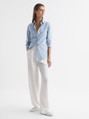 Reiss Blue Allie Fitted Oxford Shirt - Image 3 of 6