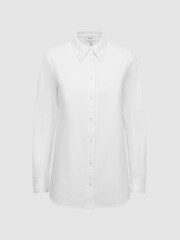 Reiss White Allie Fitted Oxford Shirt - Image 2 of 5