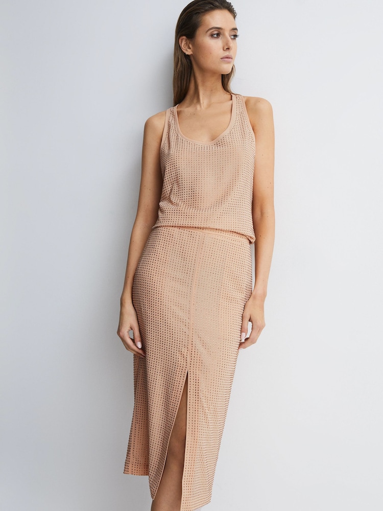 Reiss - Brooklyn - Versierde midirok met hoge taille - Image 1 of 7