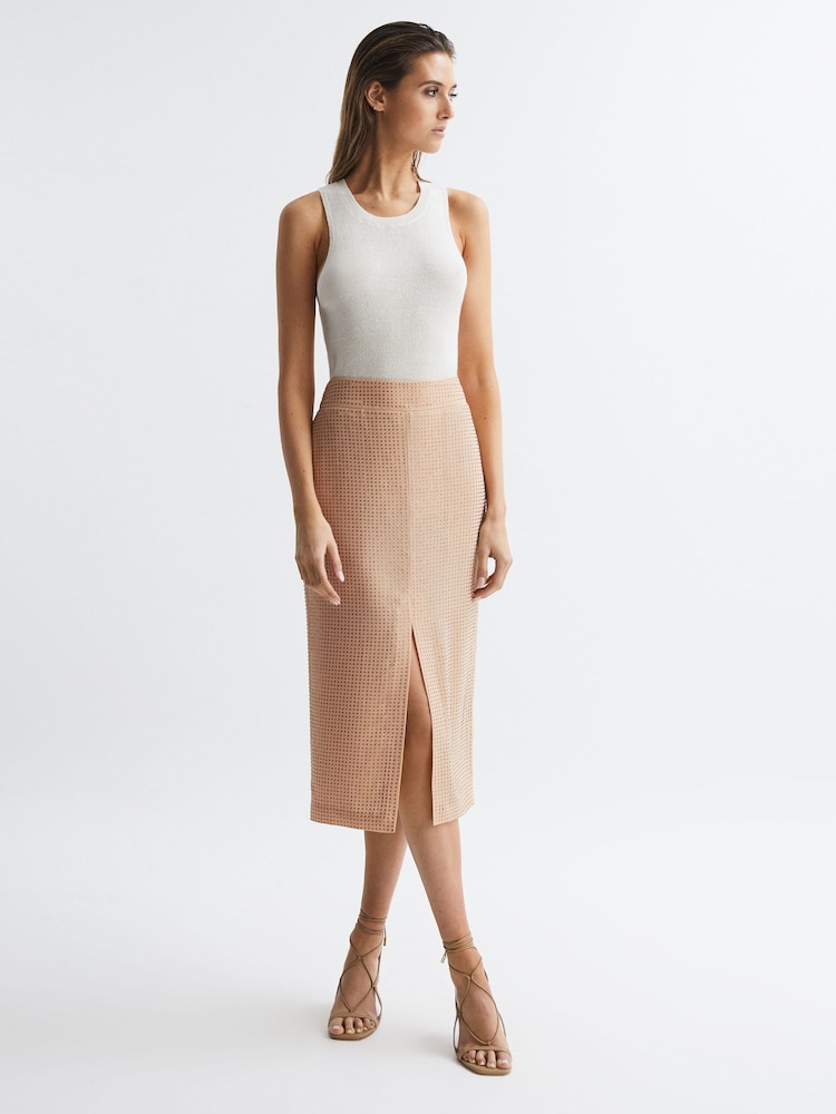 Reiss - Brooklyn - Versierde midirok met hoge taille - Image 7 of 7