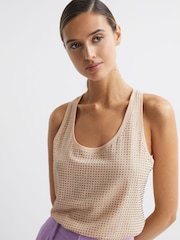 Reiss - Brooklyn versierd hemdje met ruime ronde hals - Image 6 of 7