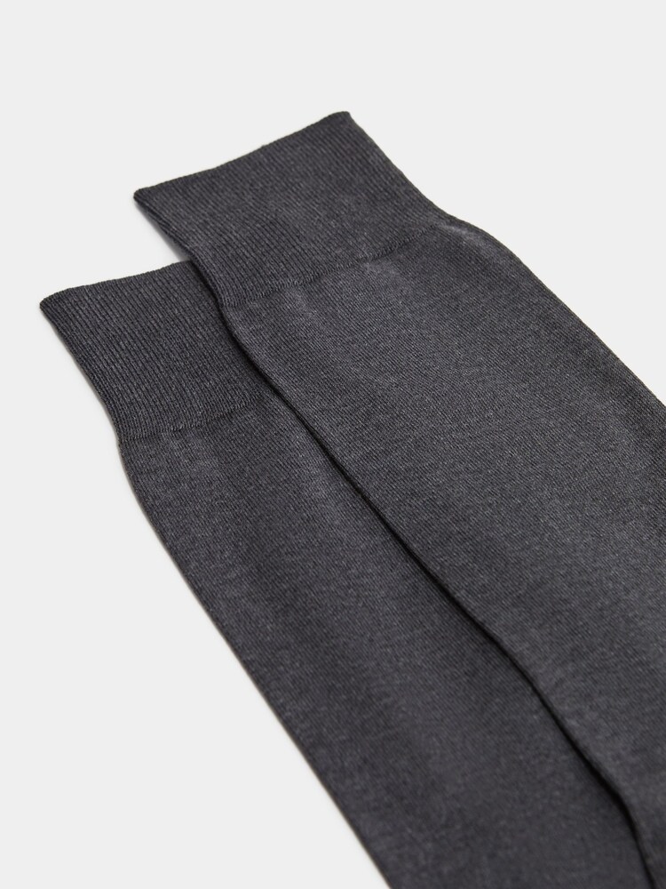 Reiss Mid Grey Mari Mercerised Cotton Blend Sock - Image 2 of 4