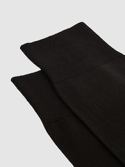 Reiss Black Mari Mercerised Cotton Blend Sock - Image 2 of 3