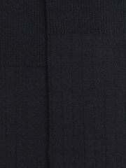 Reiss Navy Cirby Wool-Cashmere Blend Ribbed Socks - Image 3 of 3