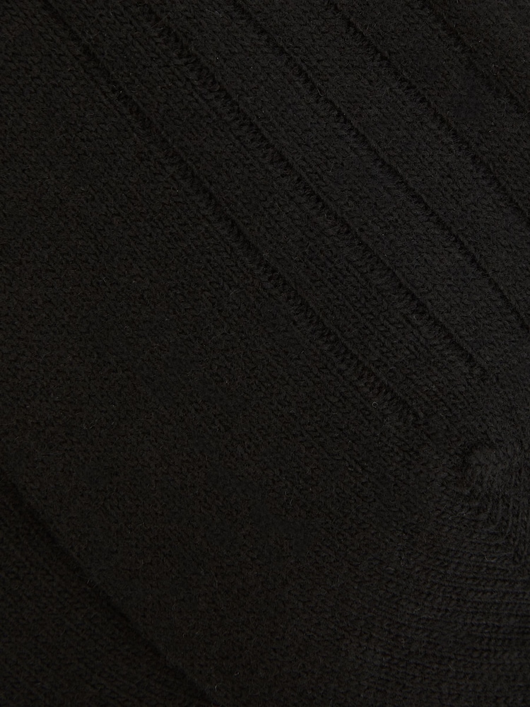Reiss Black Cirby Wool-Cashmere Blend Ribbed Socks - Image 3 of 3 Reiss Black Cirby Wool-Cashmere Blend Ribbed Socks - Image 3 of 3