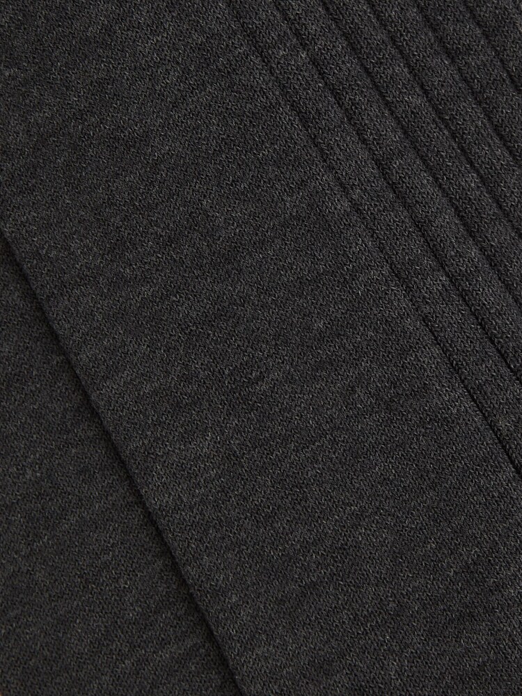 Reiss Mid Grey Feli Ribbed Mercerised Cotton Blend Sock - Image 3 of 3