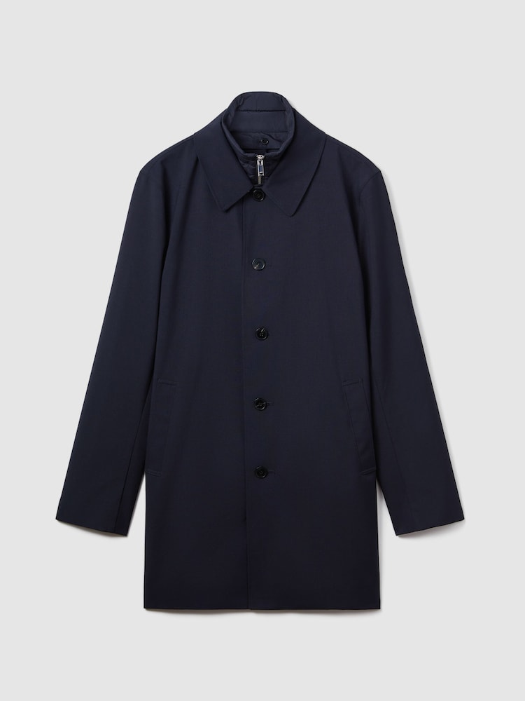 Reiss Navy Perrin Jacket With Removable Funnel-Neck Insert - Image 2 of 8