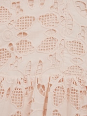Reiss Pink Callie 9-12 yrs Cross Back Lace Dress - Image 6 of 6