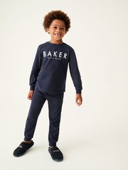 Baker by Ted Baker Navy 100% Cotton Pyjamas Set - Image 2 of 8