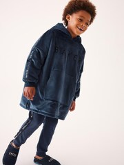 Baker by Ted Baker Navy Borg Lined Hooded Blanket - Image 2 of 8
