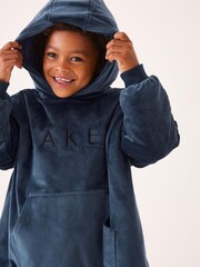 Baker by Ted Baker Navy Borg Lined Hooded Blanket - Image 5 of 8