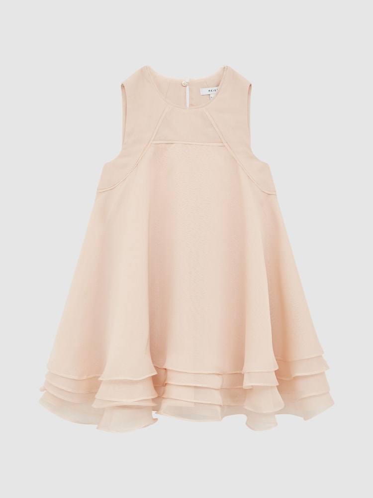 Reiss Pink Alexis Layered Tulle Dress - Image 2 of 6