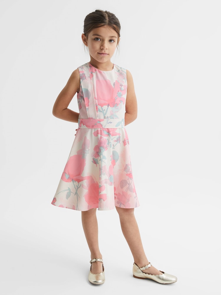 Vestido con estampado floral y cinturón Monica de Reiss - Imagen 1 de 6
