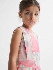 Vestido con estampado floral y cinturón Monica de Reiss - Imagen 4 de 6