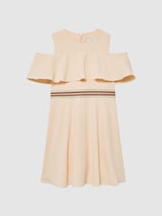 Reiss Pink Paulina 9-12 yrs Off-The-Shoulder Dress - Image 2 of 6