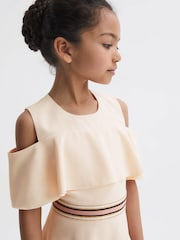 Reiss Pink Paulina 9-12 yrs Off-The-Shoulder Dress - Image 4 of 6