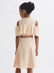 Reiss Pink Paulina 9-12 yrs Off-The-Shoulder Dress - Image 5 of 6