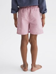 Reiss Soft Pink Wave Plain Drawstring Swim Shorts - Image 5 of 7