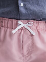 Reiss Soft Pink Wave Plain Drawstring Swim Shorts - Image 6 of 7