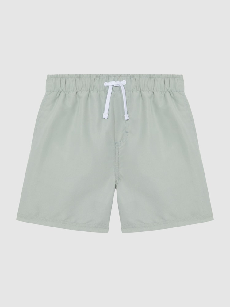 Reiss Mint Wave Plain Drawstring Swim Shorts - Image 2 of 5