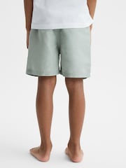 Reiss Mint Wave Plain Drawstring Swim Shorts - Image 5 of 5