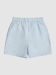 Reiss Soft Blue Wave Plain Drawstring Swim Shorts - Image 2 of 6