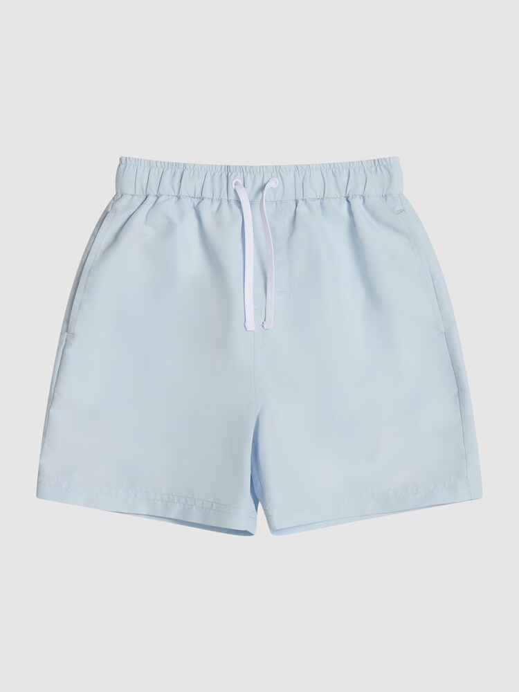 Reiss Soft Blue Wave Plain Drawstring Swim Shorts - Image 2 of 6