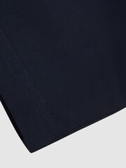 Reiss Navy Wave Senior Plain Drawstring Swim Shorts - Image 6 of 6