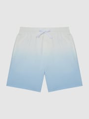 Reiss Blue Cove Senior Ombre Drawstring Swim Shorts - Image 2 of 6