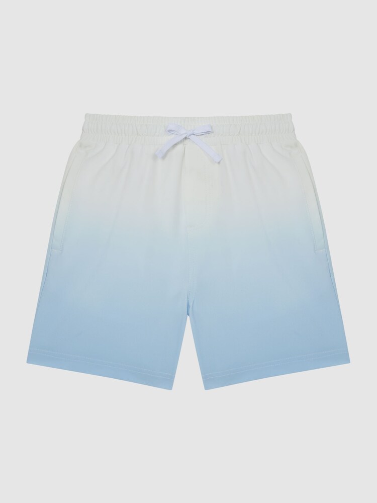 Reiss Blue Cove Senior Ombre Drawstring Swim Shorts - Image 2 of 6 Reiss Blue Cove Senior Ombre Drawstring Swim Shorts - Image 2 of 6