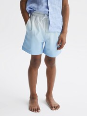 Reiss Blue Cove Senior Ombre Drawstring Swim Shorts - Image 3 of 6