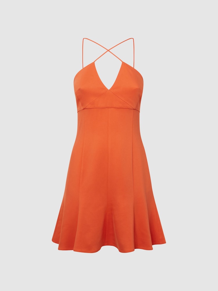 Reiss Orange Trina Strappy Mini Dress - Image 2 of 7