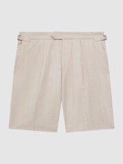 Reiss Stone Path Cotton-Linen Blend Chino Shorts - Image 2 of 6