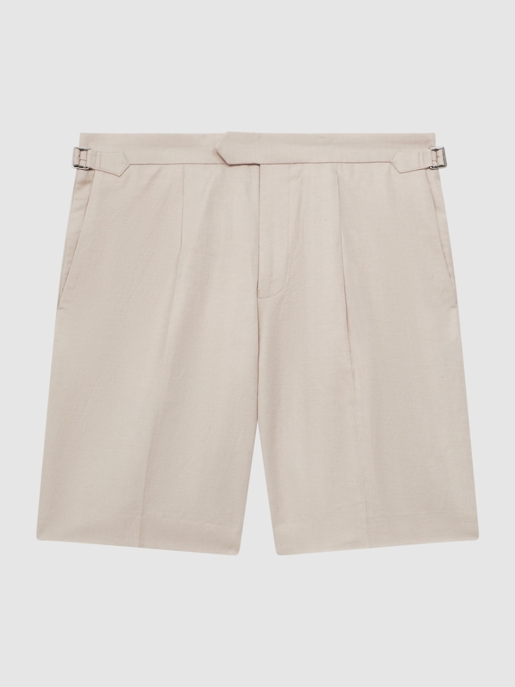 Reiss Stone Path Cotton-Linen Blend Chino Shorts - Image 2 of 6