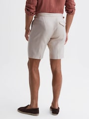 Reiss Stone Path Cotton-Linen Blend Chino Shorts - Image 4 of 6