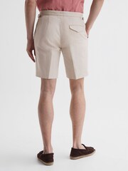 Reiss Stone Path Cotton-Linen Blend Chino Shorts - Image 5 of 6