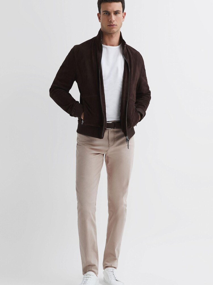 Reiss Stone Kalkan Slim Fit Five Pocket Trousers - Image 1 of 5