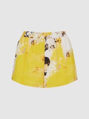 Reiss Yellow Odette Elasticated Waist Shorts - Image 2 of 5