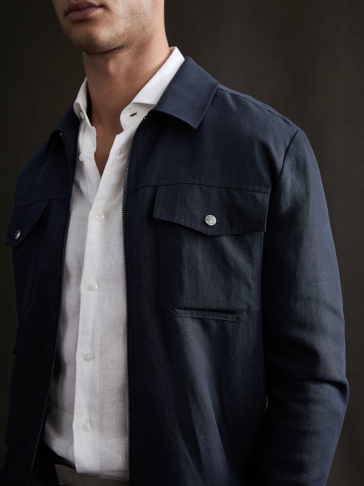 Veste blouson zippé Reiss Carnival - Image 1 of 6