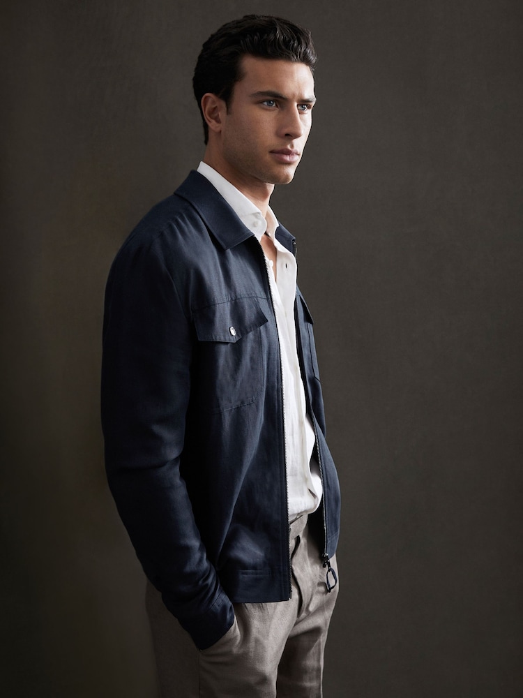 Veste blouson zippé Reiss Carnival - Image 4 of 6